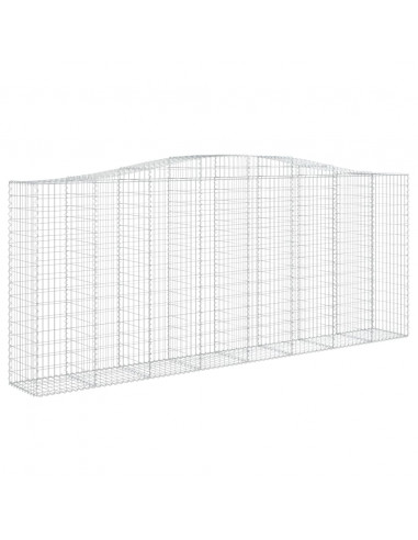 Cesti Gabbioni ad Arco 2 pz 400x50x160/180 cm Ferro Zincato