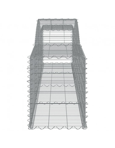 Cesto Gabbione ad Arco 400x50x60/80 cm Ferro Zincato