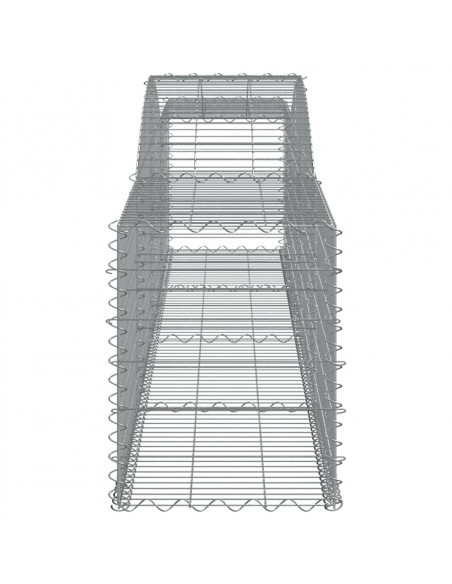 Cesto Gabbione ad Arco 400x50x60/80 cm Ferro Zincato