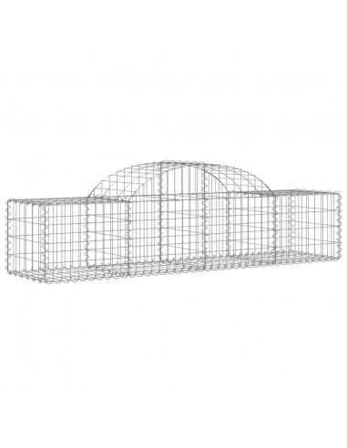 Cesto Gabbione ad Arco 200x50x40/60 cm Ferro Zincato