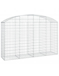 Cesto Gabbione ad Arco 200x50x120/140 cm Ferro Zincato 2