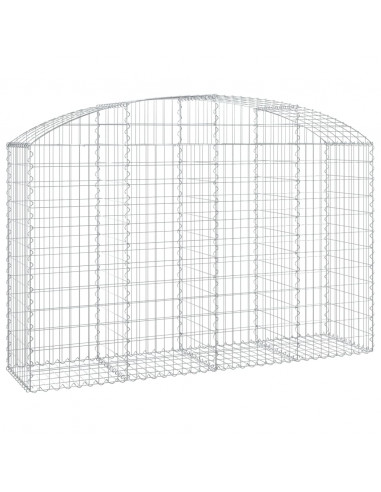 Cesto Gabbione ad Arco 200x50x120/140 cm Ferro Zincato