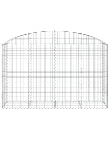 Cesto Gabbione ad Arco 200x50x120/140 cm Ferro Zincato