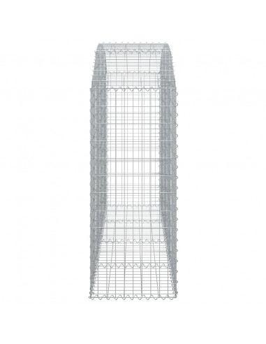 Cesto Gabbione ad Arco 200x50x120/140 cm Ferro Zincato