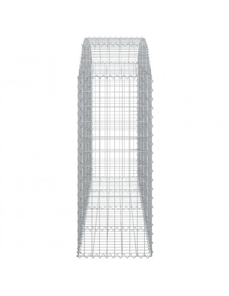 Cesto Gabbione ad Arco 200x50x120/140 cm Ferro Zincato