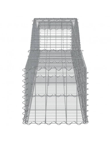 Cesto Gabbione ad Arco 400x50x40/60 cm Ferro Zincato