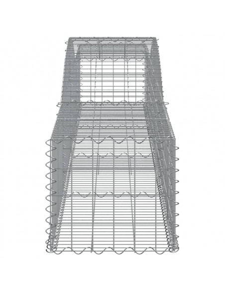 Cesto Gabbione ad Arco 400x50x40/60 cm Ferro Zincato