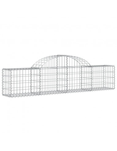 Cesto Gabbione ad Arco 200x30x40/60 cm Ferro Zincato