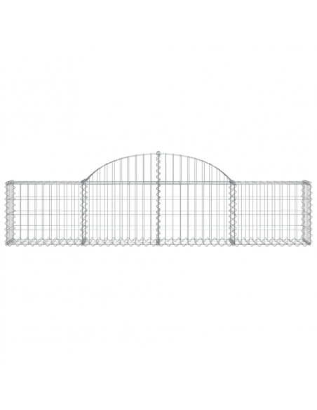 Cesto Gabbione ad Arco 200x30x40/60 cm Ferro Zincato