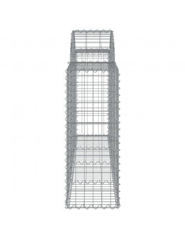 Cesto Gabbione ad Arco 200x30x80/100 cm Ferro Zincato