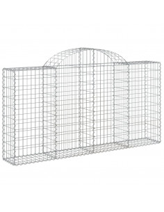 Cesto Gabbione ad Arco 200x30x100/120 cm Ferro Zincato 2