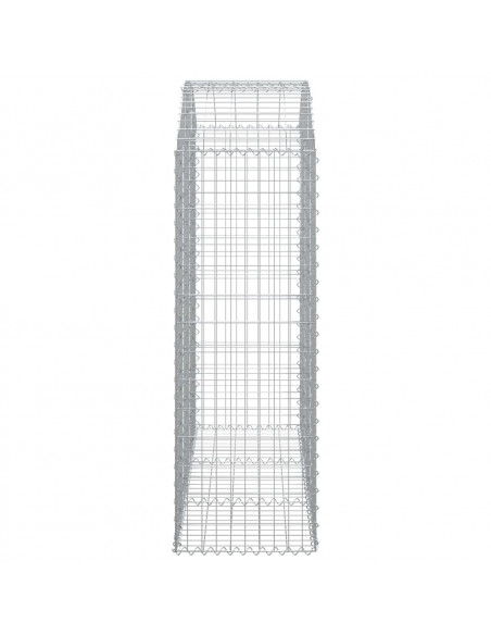 Cesto Gabbione ad Arco 150x50x140/160 cm Ferro Zincato