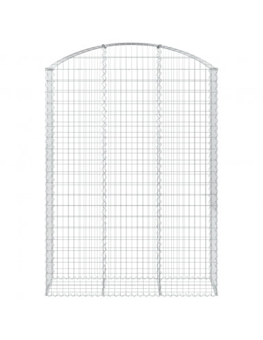 Cesto Gabbione ad Arco 150x50x200/220 cm Ferro Zincato