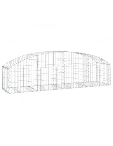 Cesto Gabbione ad Arco 200x50x40/60 cm Ferro Zincato