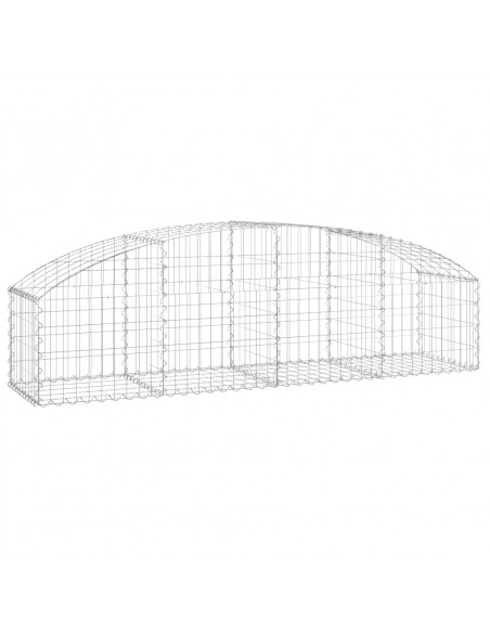 Cesto Gabbione ad Arco 200x50x40/60 cm Ferro Zincato