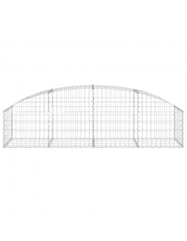 Cesto Gabbione ad Arco 200x50x40/60 cm Ferro Zincato