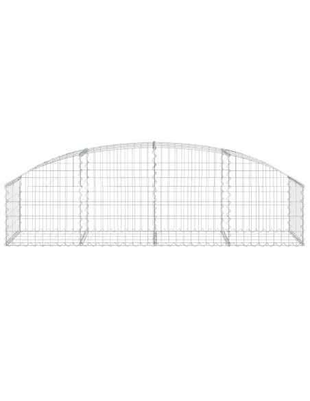 Cesto Gabbione ad Arco 200x50x40/60 cm Ferro Zincato