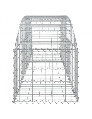 Cesto Gabbione ad Arco 200x50x40/60 cm Ferro Zincato