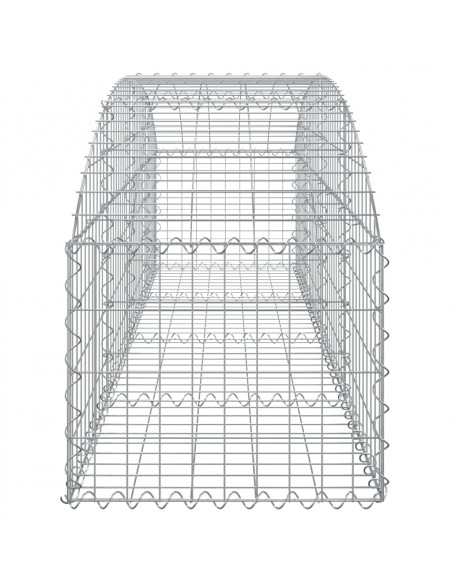 Cesto Gabbione ad Arco 200x50x40/60 cm Ferro Zincato