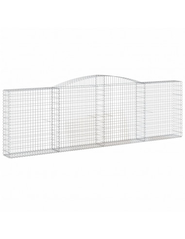 Cesto Gabbione ad Arco 400x30x120/140 cm Ferro Zincato