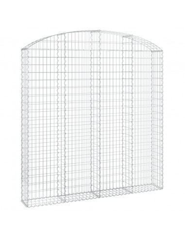 Cesto Gabbione ad Arco 200x30x200/220 cm Ferro Zincato