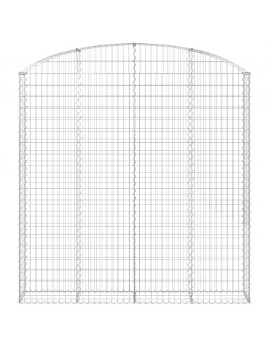 Cesto Gabbione ad Arco 200x30x200/220 cm Ferro Zincato
