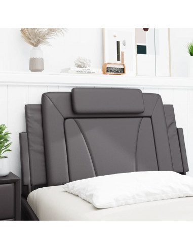 Cuscino Testiera Grigio 100 cm in Similpelle