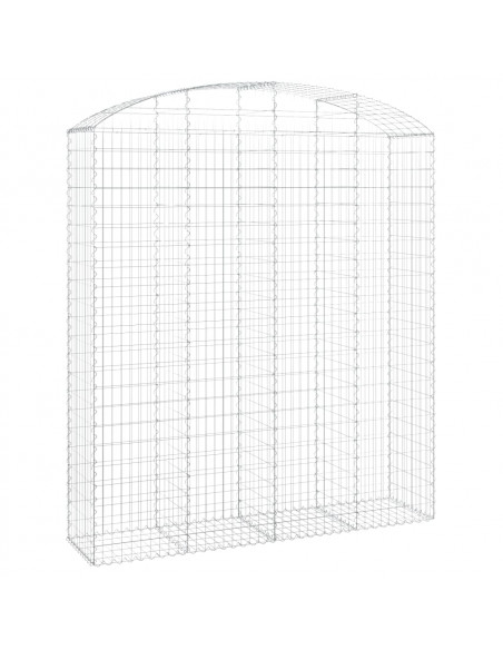 Cesto Gabbione ad Arco 200x50x220/240 cm Ferro Zincato