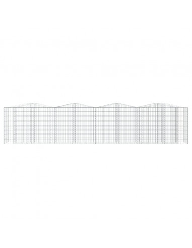 Gabbione ad Arco con Letto Rialzato 400x50x100 cm Ferro Zincato