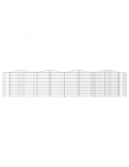 Gabbione ad Arco con Letto Rialzato 400x50x100 cm Ferro Zincato