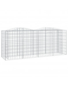 Gabbione ad Arco con Letto Rialzato 200x50x100 cm Ferro Zincato 2