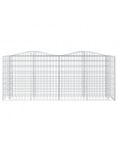 Gabbione ad Arco con Letto Rialzato 200x50x100 cm Ferro Zincato