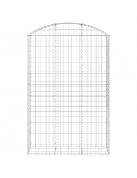 Cesto Gabbione ad Arco 150x50x220/240 cm Ferro Zincato