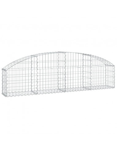 Cesto Gabbione ad Arco 200x30x40/60 cm Ferro Zincato