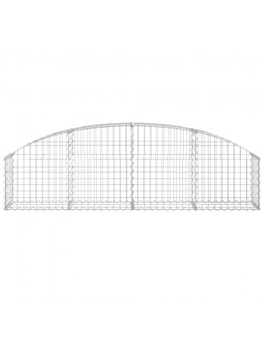 Cesto Gabbione ad Arco 200x30x40/60 cm Ferro Zincato