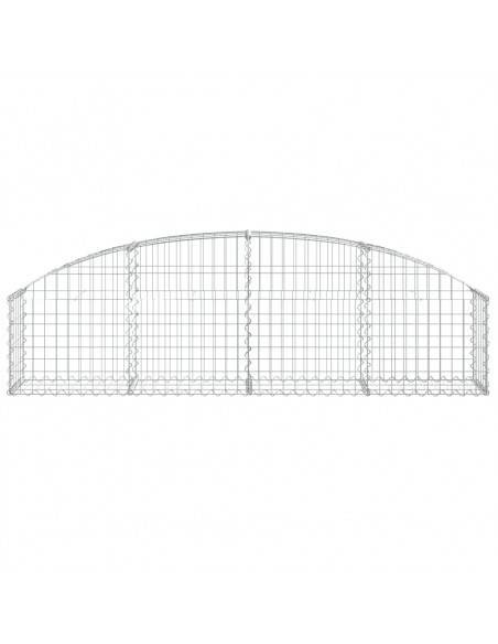 Cesto Gabbione ad Arco 200x30x40/60 cm Ferro Zincato