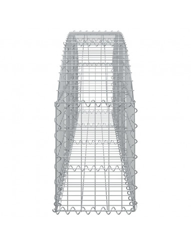 Cesto Gabbione ad Arco 200x30x40/60 cm Ferro Zincato