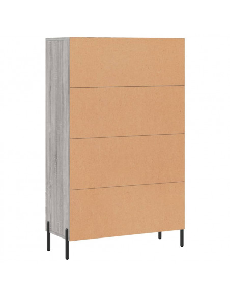 Credenza Grigio Sonoma 69,5x31x115 cm in Legno Multistrato