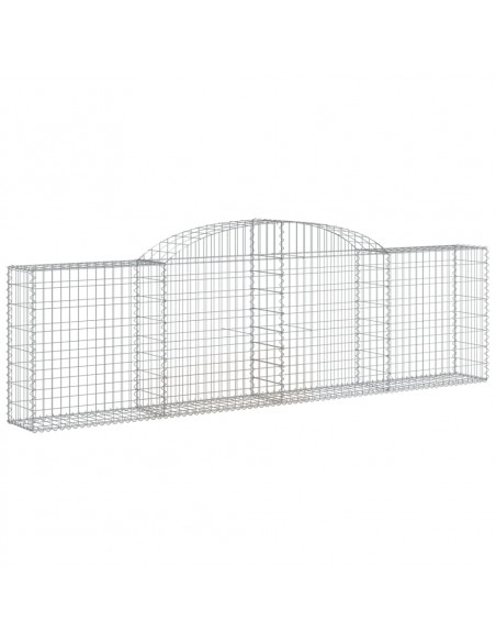 Cesto Gabbione ad Arco 300x30x80/100 cm Ferro Zincato