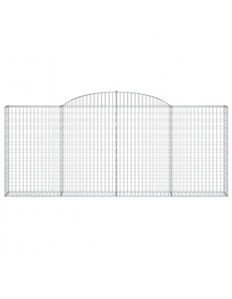 Cesto Gabbione ad Arco 300x30x120/140 cm Ferro Zincato