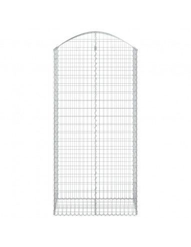 Cesto Gabbione ad Arco 100x50x200/220 cm Ferro Zincato