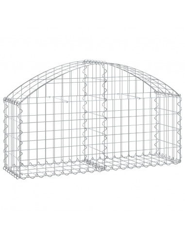 Cesto Gabbione ad Arco 100x30x40/60 cm Ferro Zincato