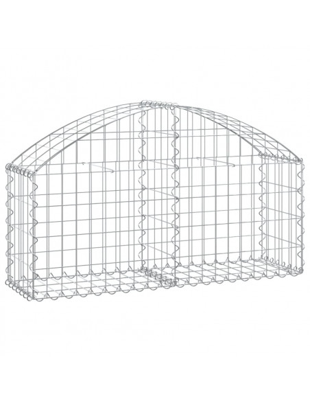Cesto Gabbione ad Arco 100x30x40/60 cm Ferro Zincato