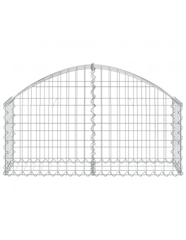 Cesto Gabbione ad Arco 100x30x40/60 cm Ferro Zincato