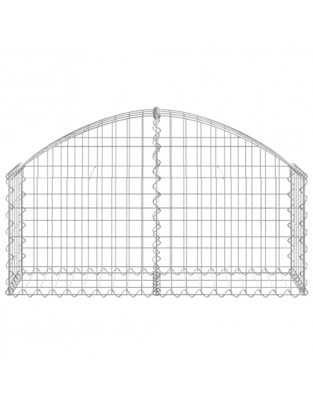 Cesto Gabbione ad Arco 100x30x40/60 cm Ferro Zincato