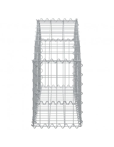 Cesto Gabbione ad Arco 100x30x40/60 cm Ferro Zincato