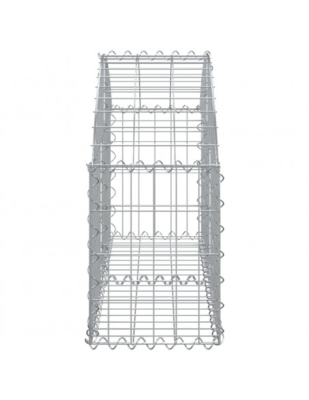 Cesto Gabbione ad Arco 100x30x40/60 cm Ferro Zincato