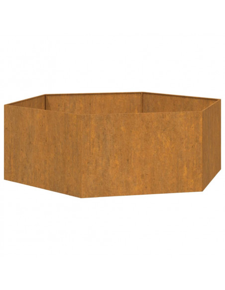 Fioriera Ruggine 138x120x45 cm Acciaio Corten