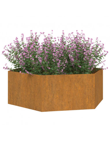 Fioriera Ruggine 138x120x45 cm Acciaio Corten
