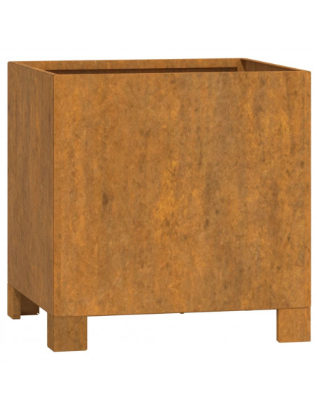 Fioriera con Gambe Ruggine 32x30x33 cm Acciaio Corten